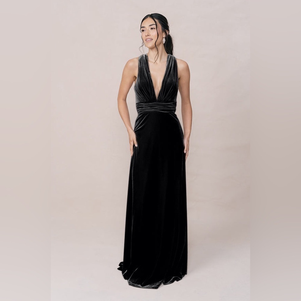 Revelry Dylan Velvet Dress Black Size 4